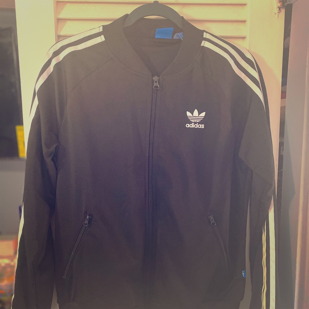 Black and White Adidas Track Jacket  (Women’s)